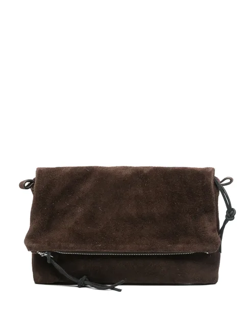 Necessity suede zip messenger bag