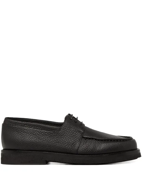 pebble-grain leather boat shoes
