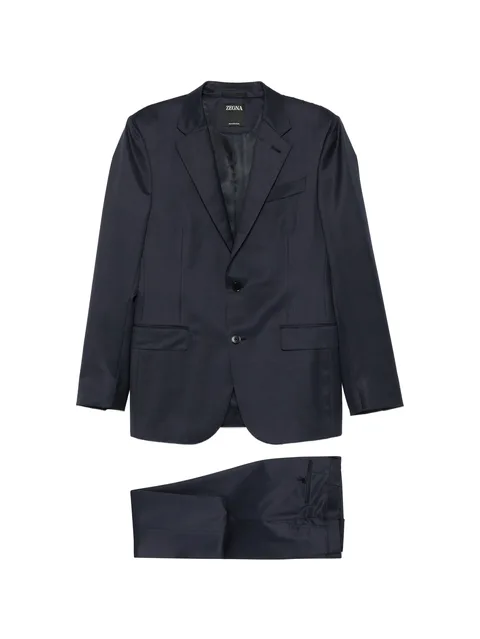 single-breasted wool suit