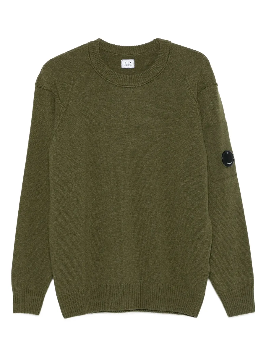 Lens-detail crew-neck sweater 2