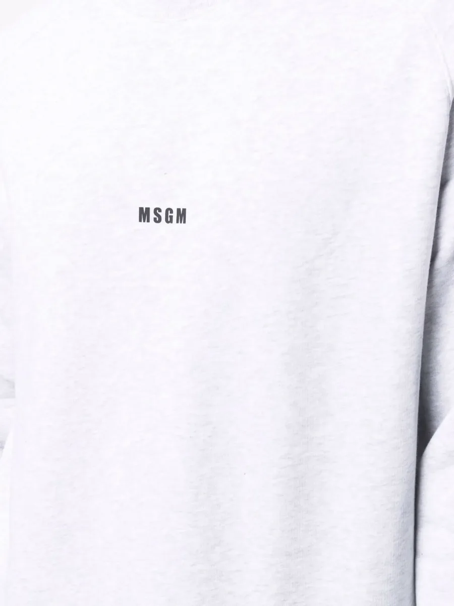 logo-print crew neck jumper 9