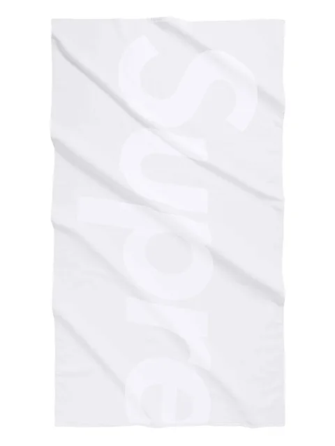 logo-jacquard beach towel