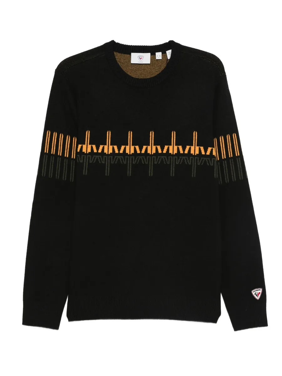 patterned crew-neck sweater 2