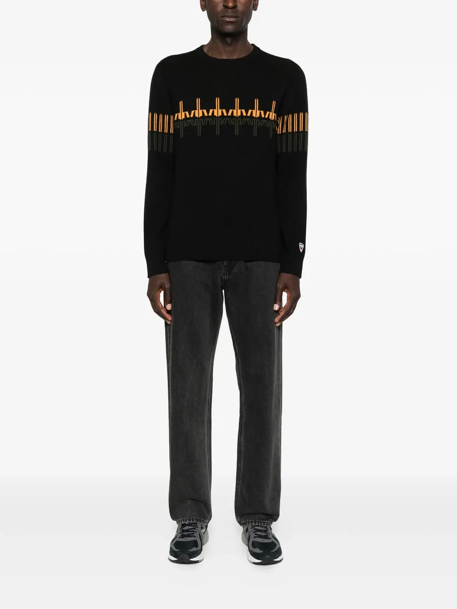 patterned crew-neck sweater 4