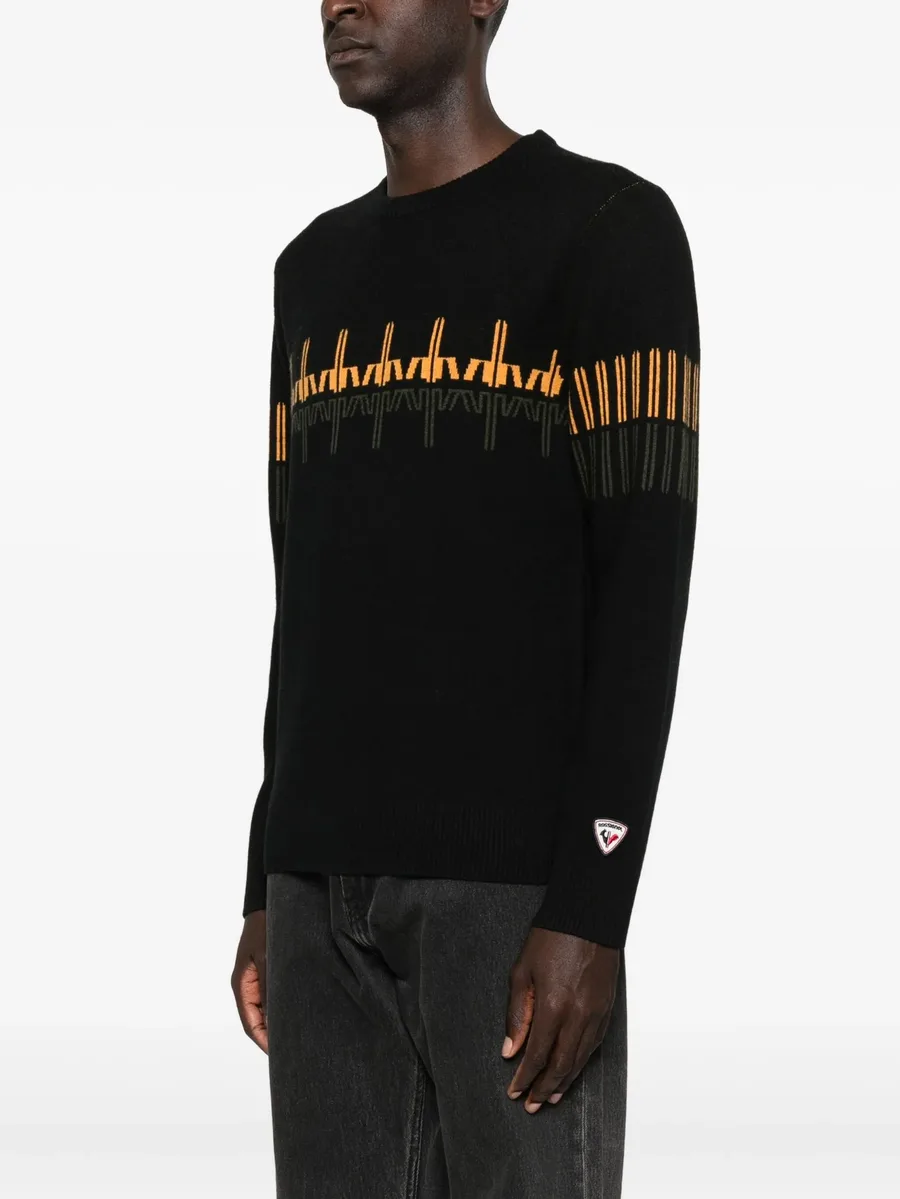 patterned crew-neck sweater 5