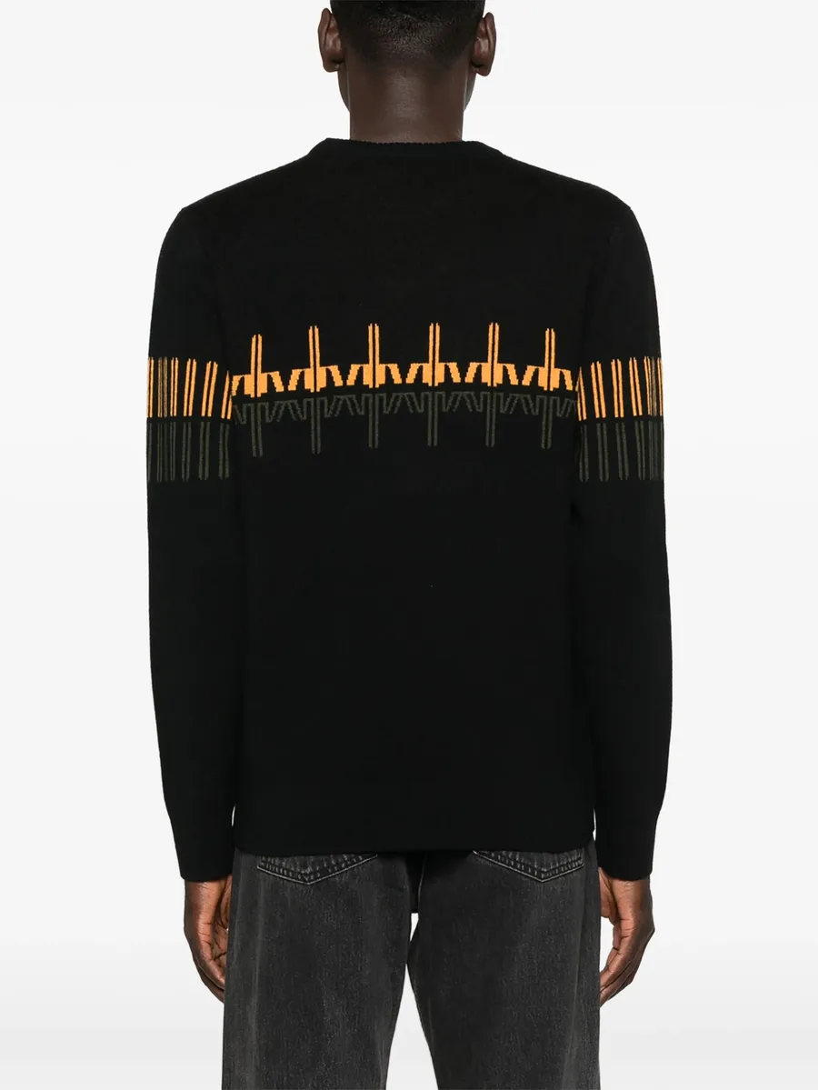 patterned crew-neck sweater 8