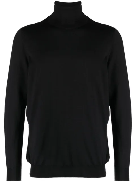 roll-neck fine-knit jumper