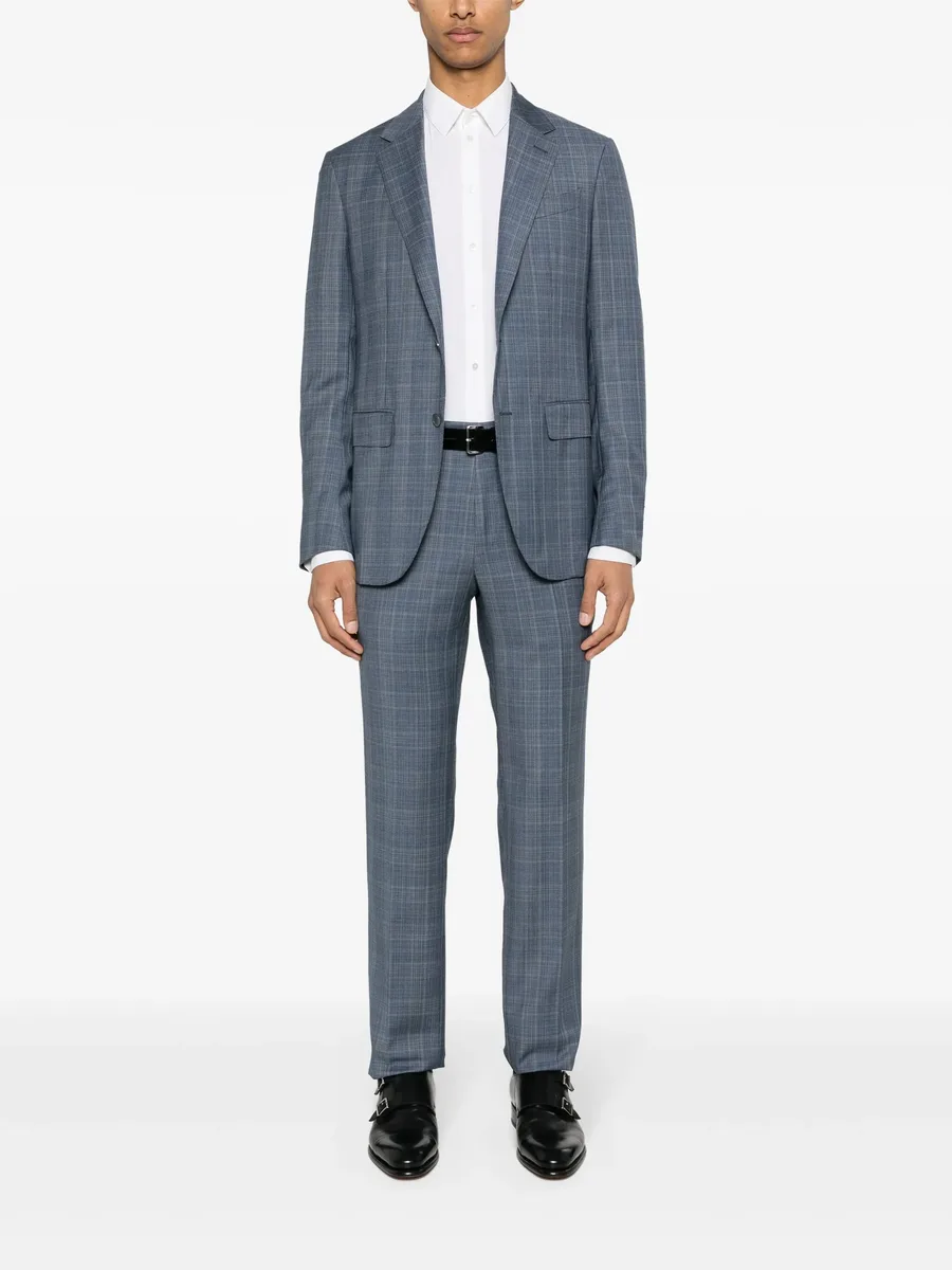 checked single-breasted suit 3
