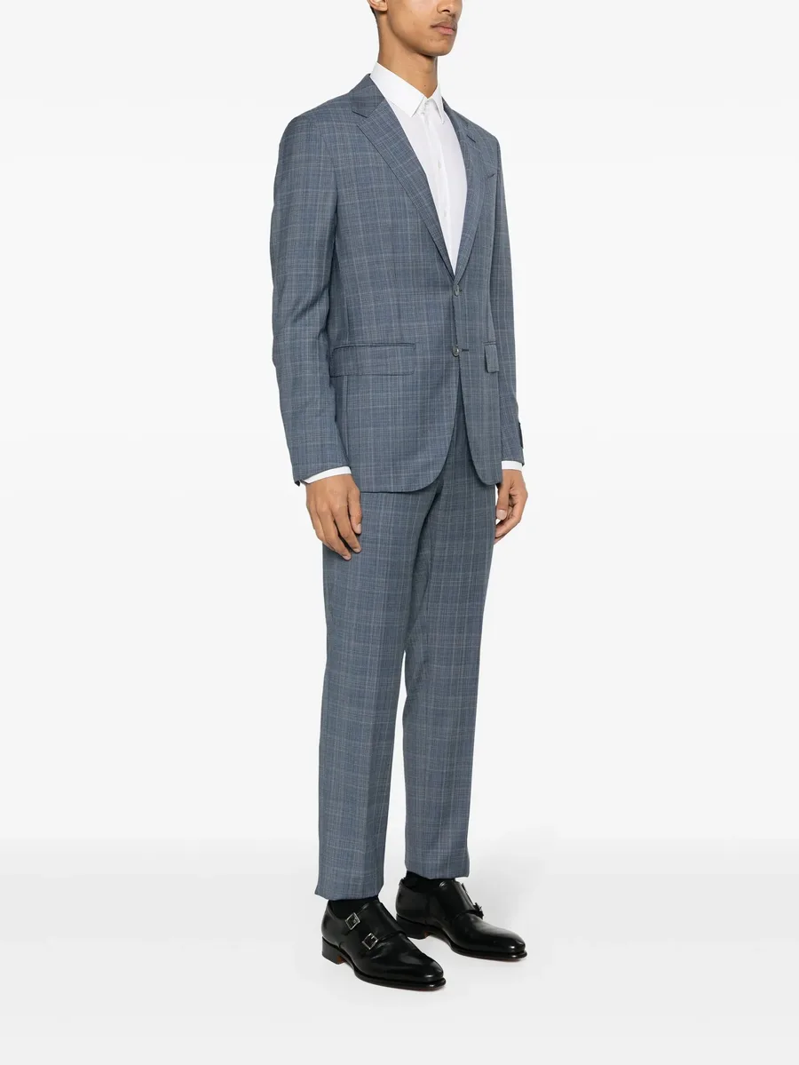 checked single-breasted suit 5