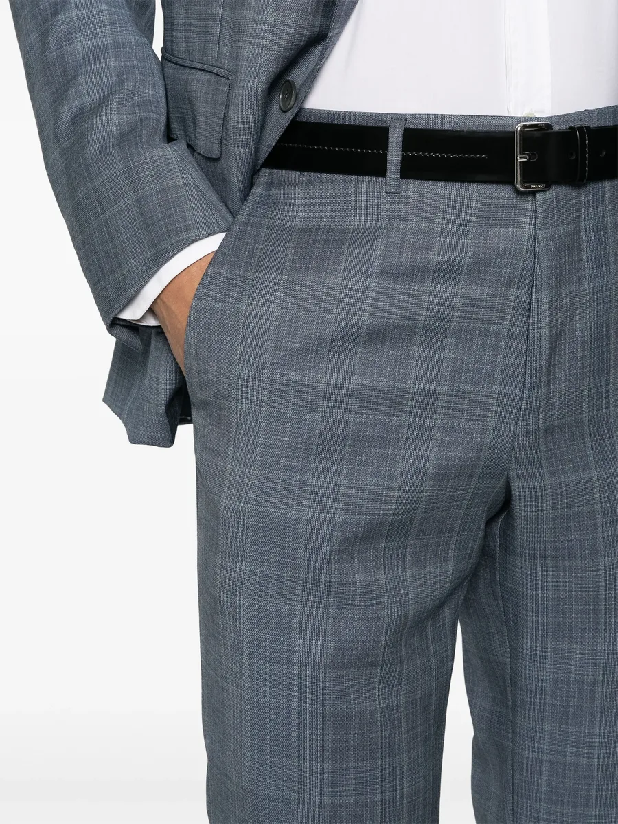 checked single-breasted suit 11