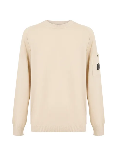 crepe-knit Lens-detail sweater