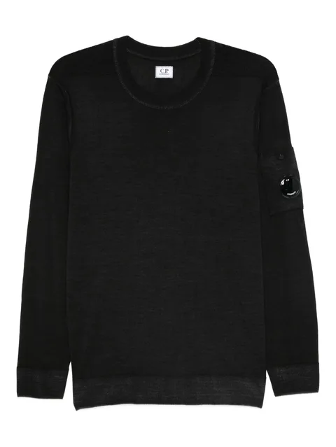 lens-detail wool sweater