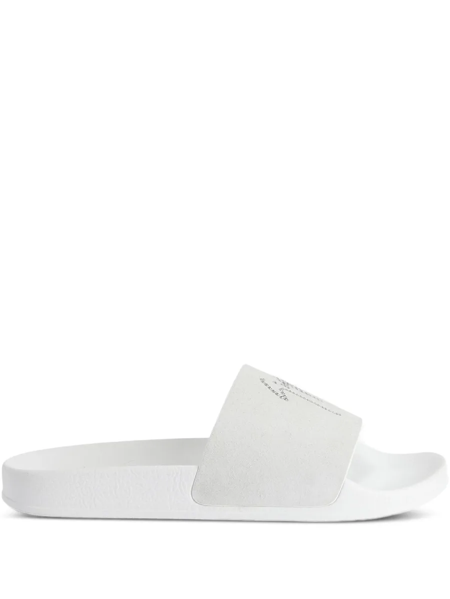 Brett crystal-embellished leather slides 1