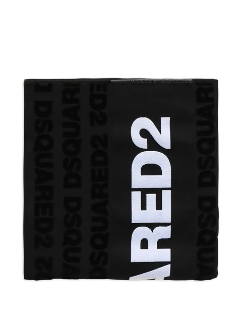 logo-jacquard beach towel