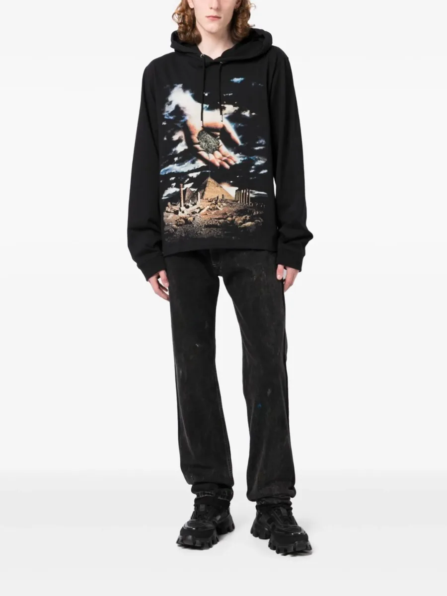x Kimura Tsunehisa graphic-print hoodie 4