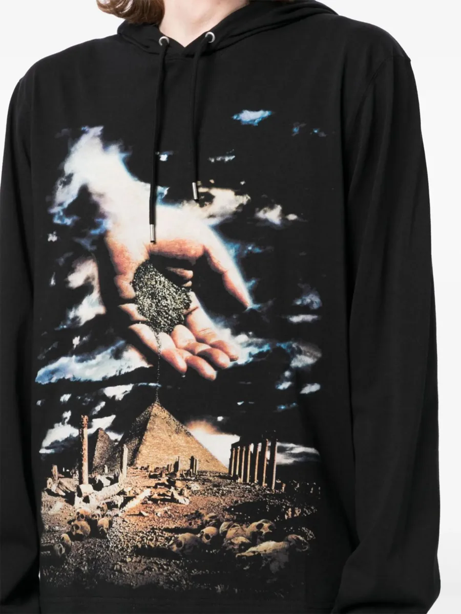 x Kimura Tsunehisa graphic-print hoodie 9