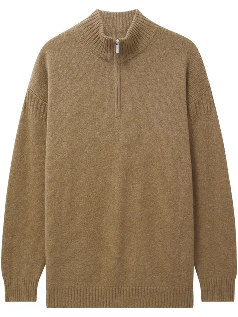 zip-up cashmere jumper