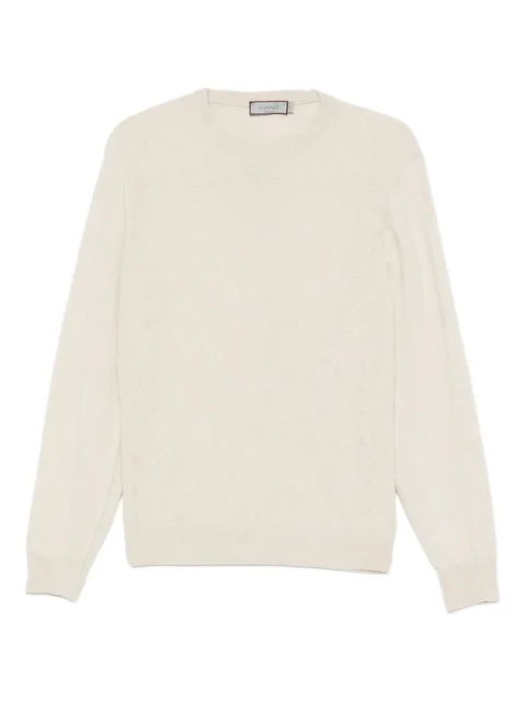 textured crew-neck sweater