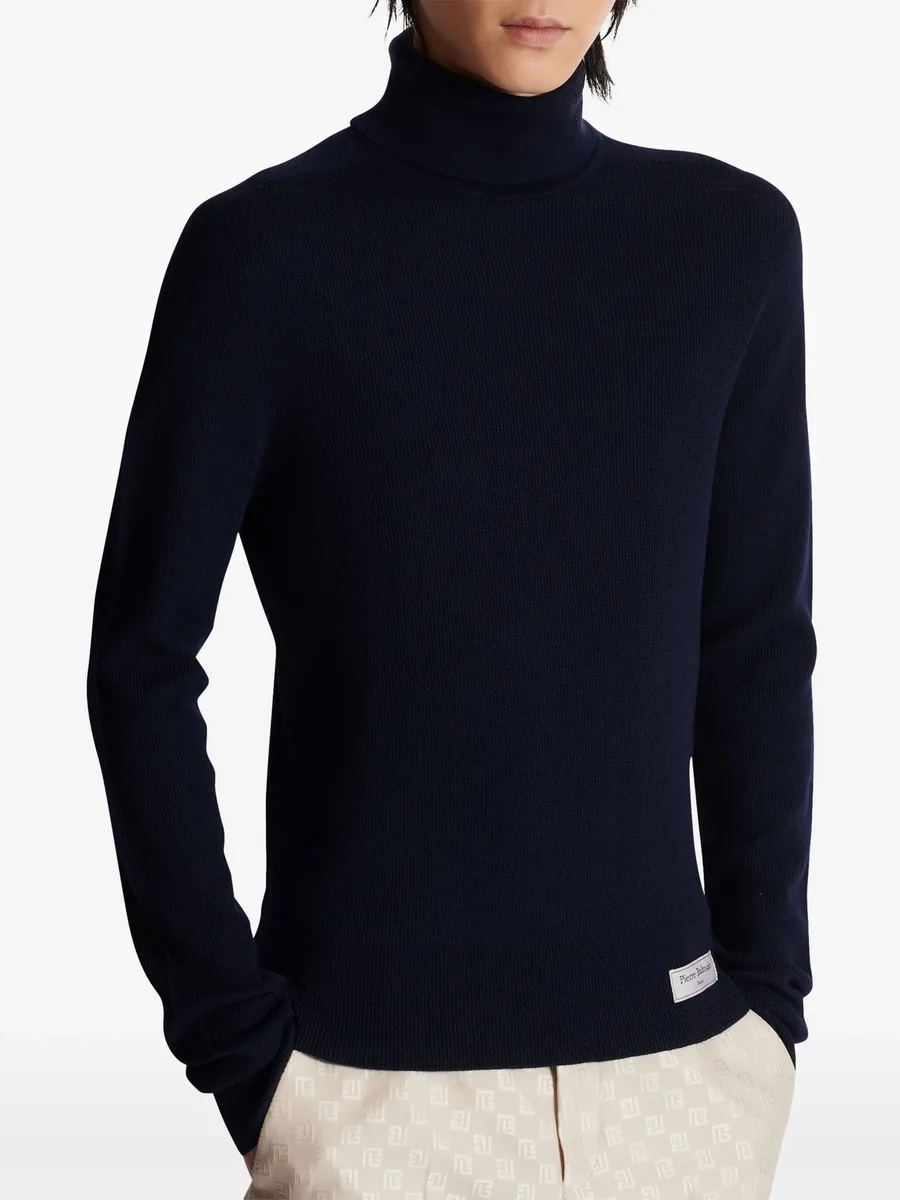 logo-tag merino-wool jumper 9