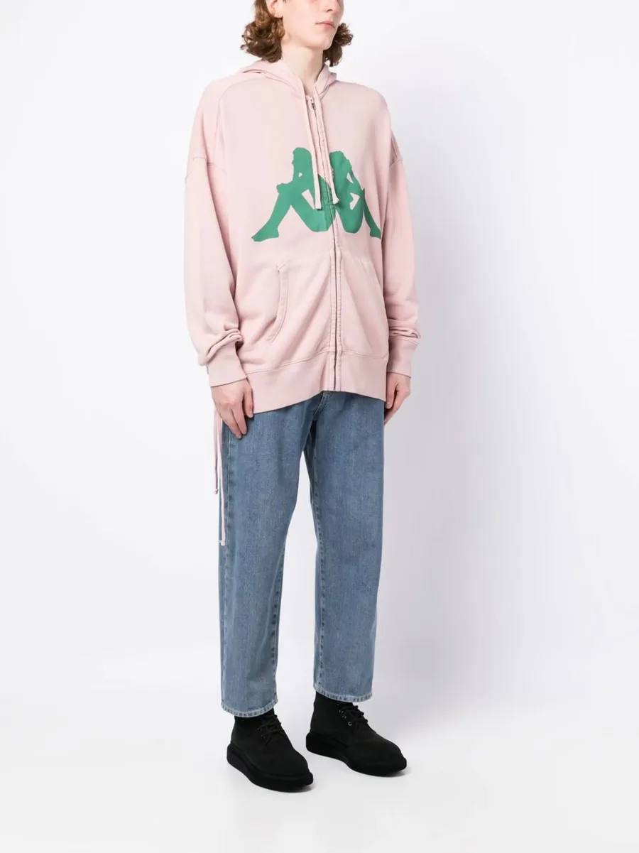 logo-print zip-up hoodie 6