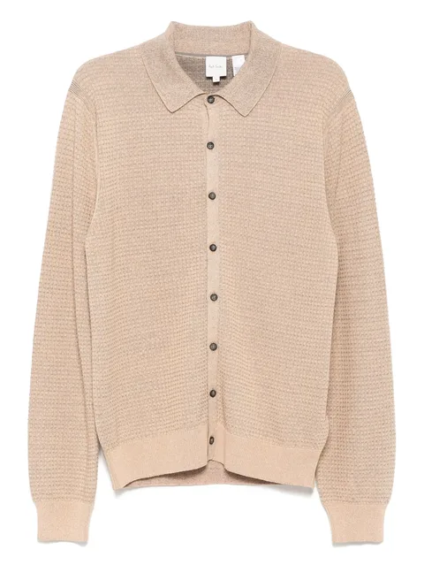 waffle-knit cardigan