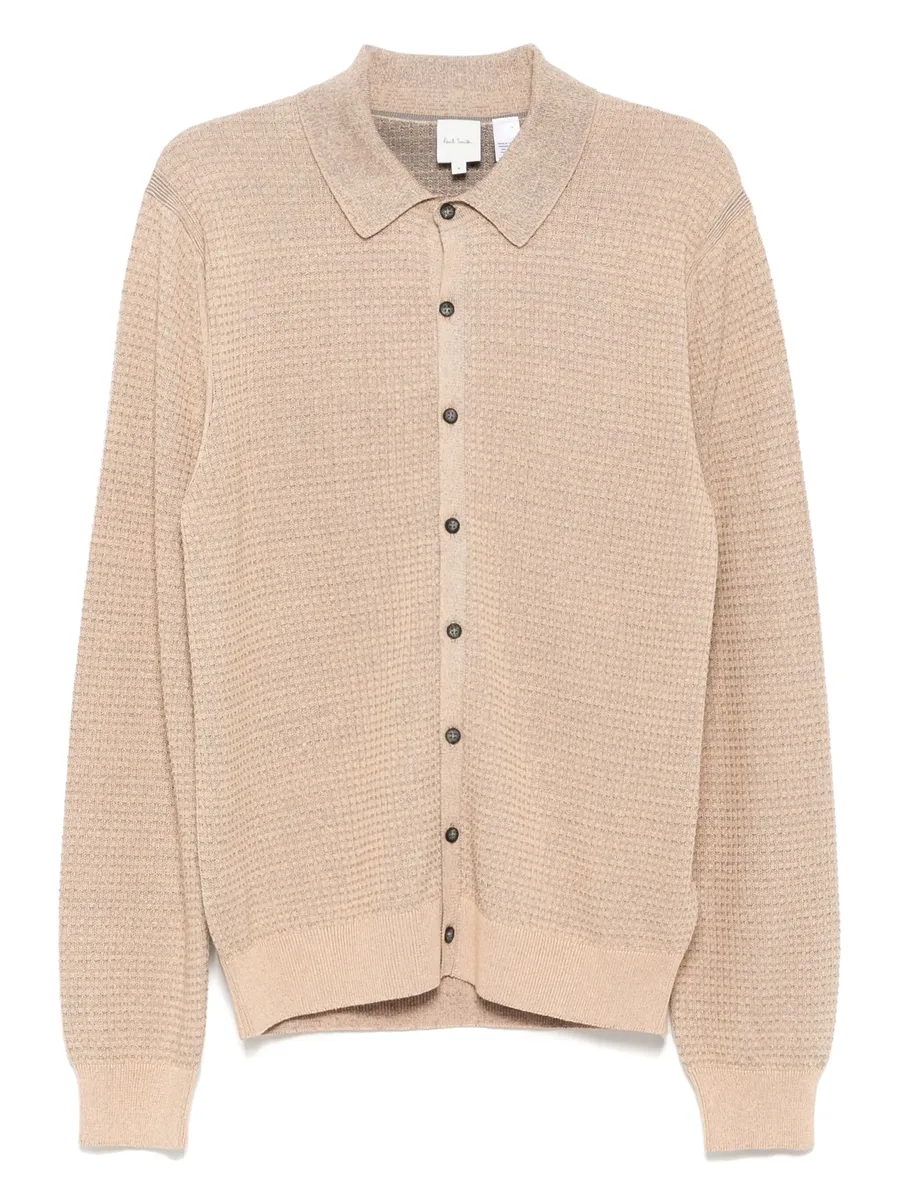 waffle-knit cardigan 1