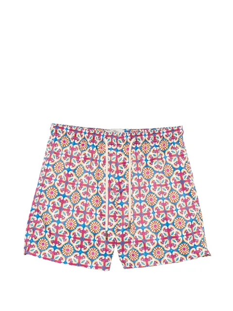 Amalfi geometric-print swim shorts