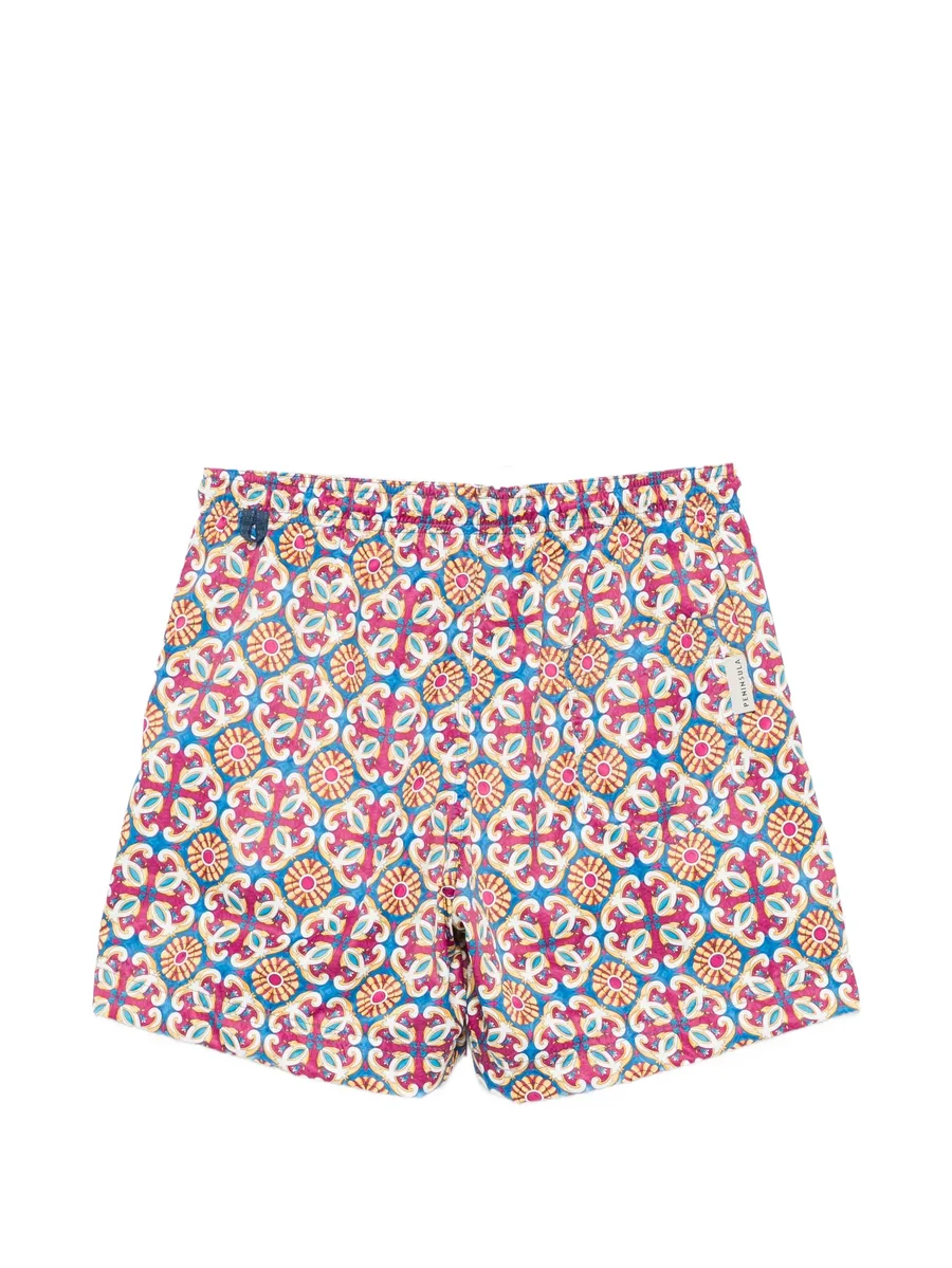 Amalfi geometric-print swim shorts 4