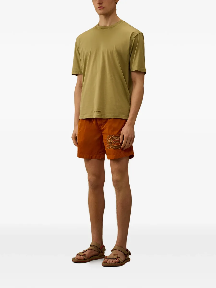 Eco-Chrome R logo-patch swim shorts 3