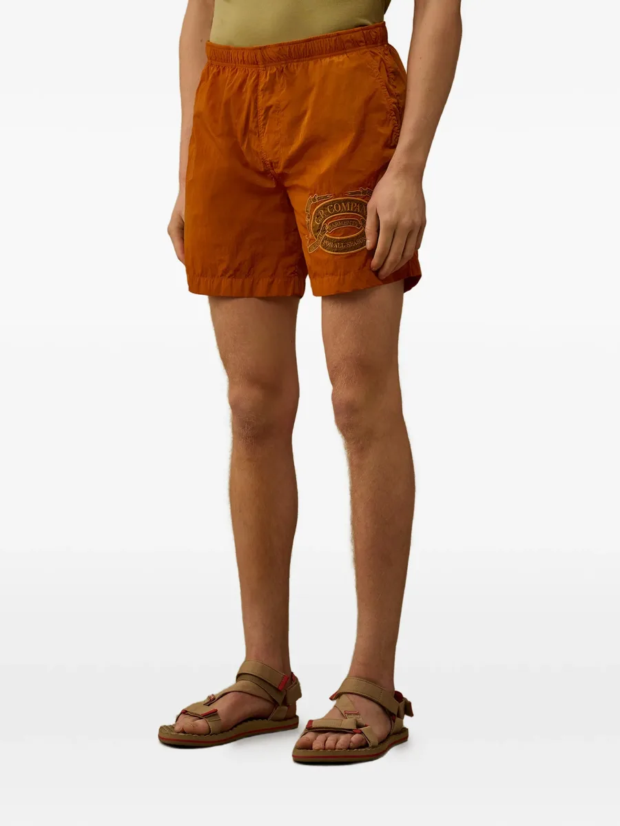 Eco-Chrome R logo-patch swim shorts 5