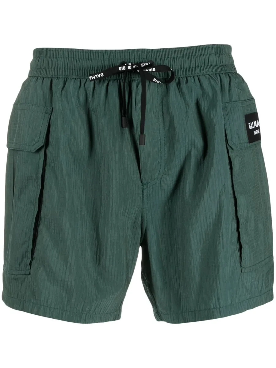 logo-patch drawstring swim shorts 2