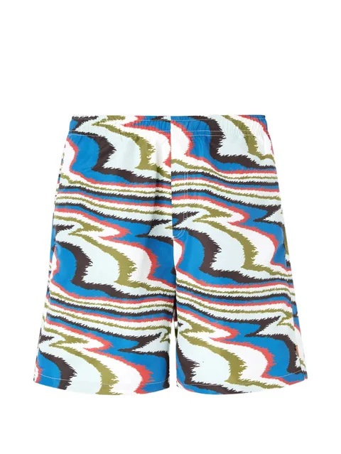 zigzag-print swim shorts
