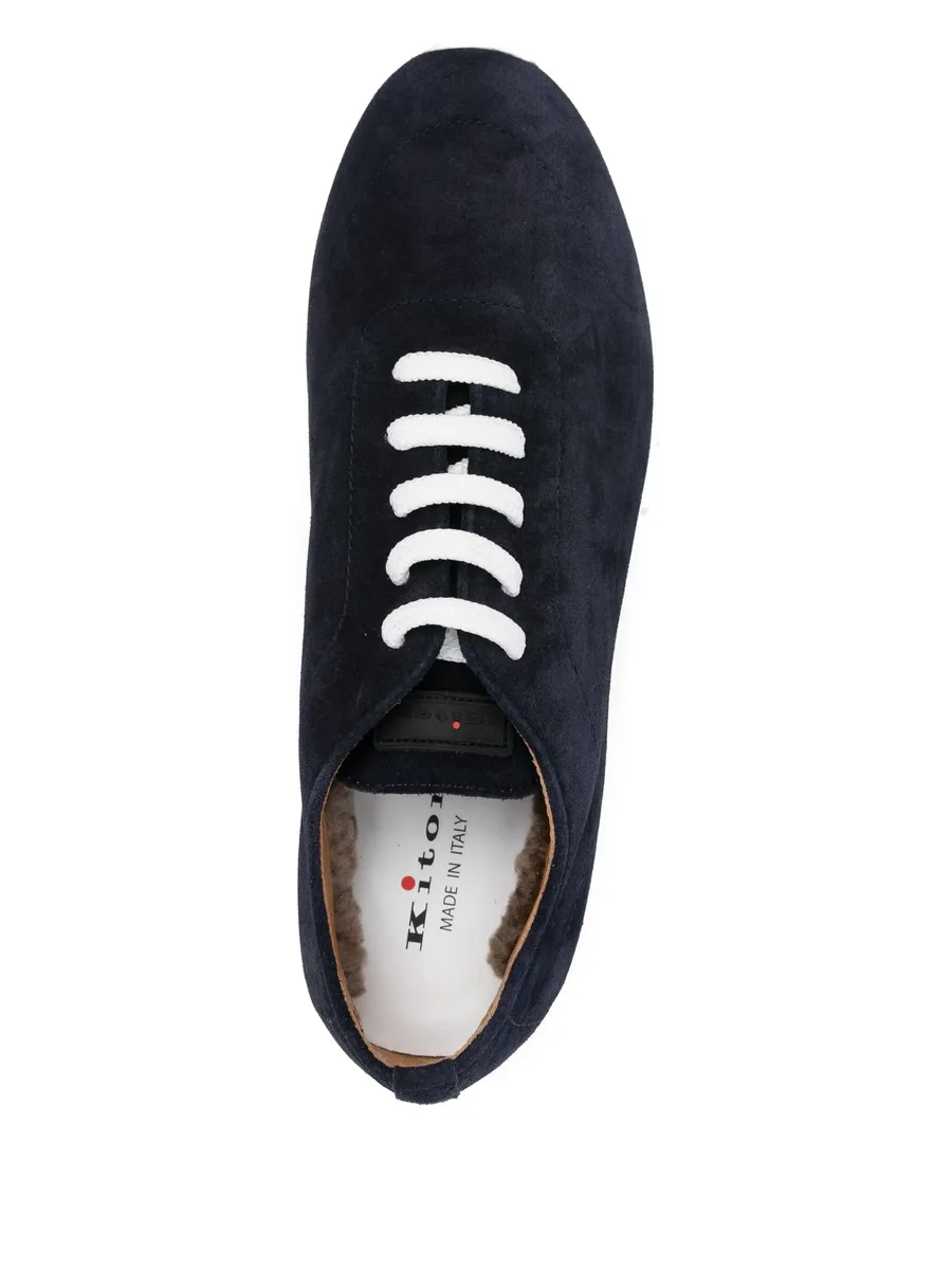 lace-up suede sneakers 7