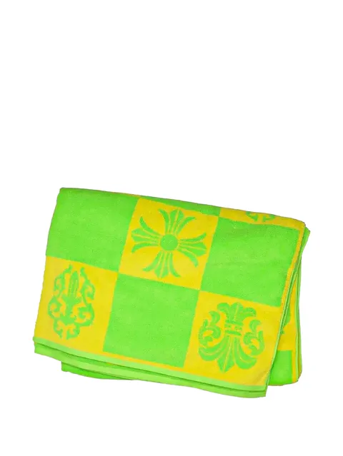 plaid-pattern beach towel