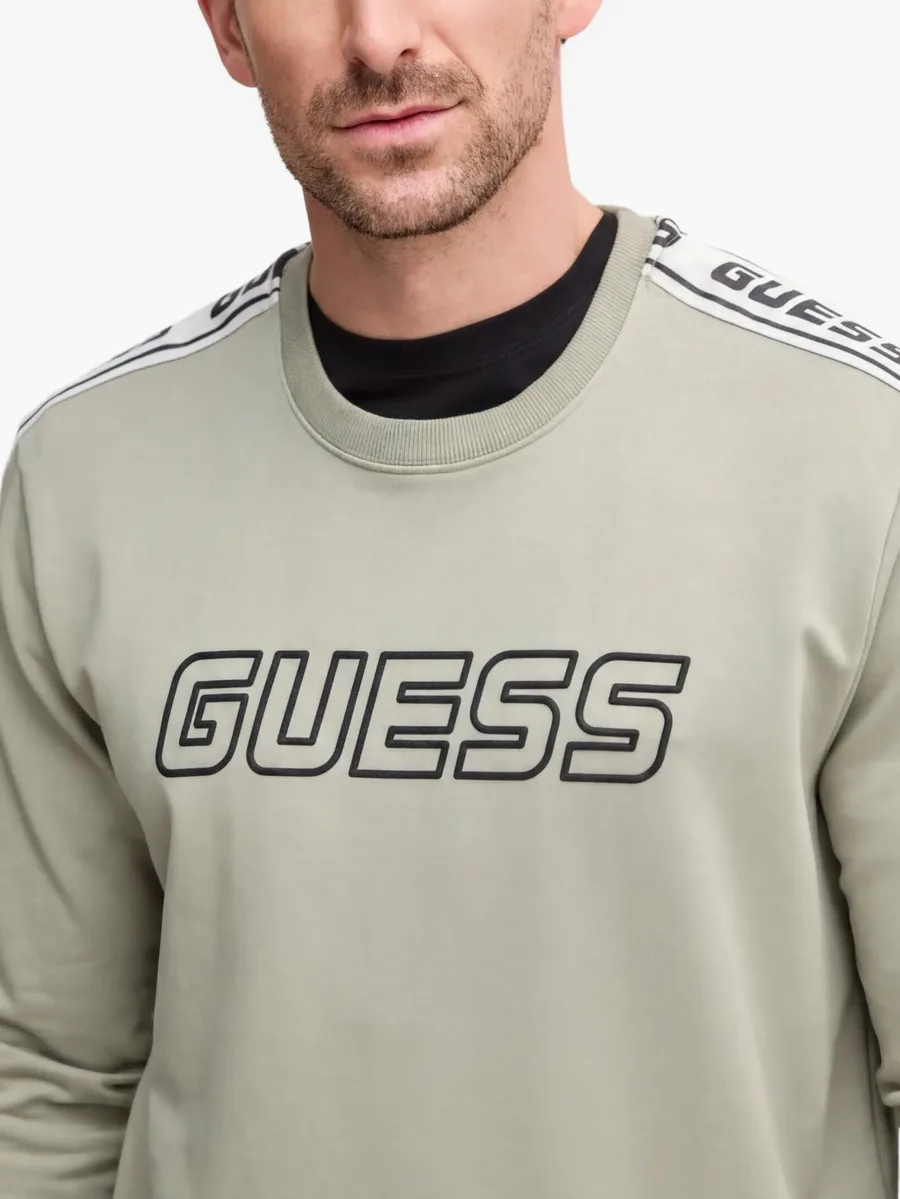 logo-print side-stripe sweater 8