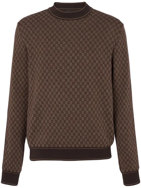 intarsia-knit long-sleeve jumper