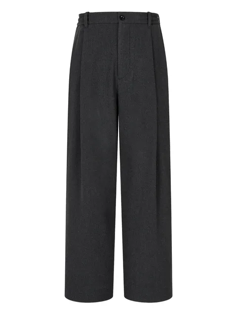 houndstooth pattern pleated trousers
