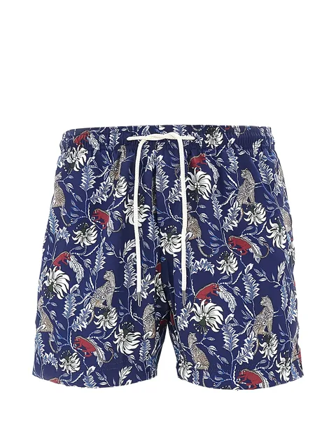 floral beachware shorts