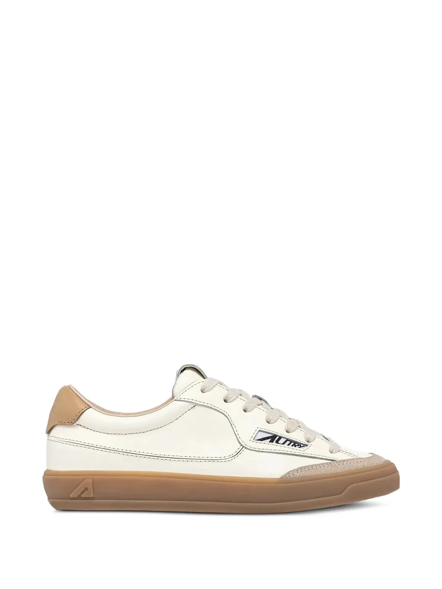 Windscape logo-patch leather sneakers 1