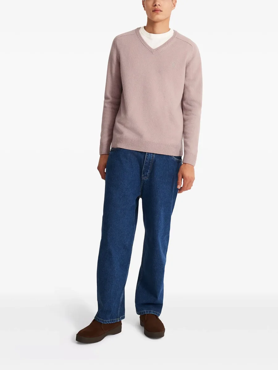 wool v-neck sweater 4