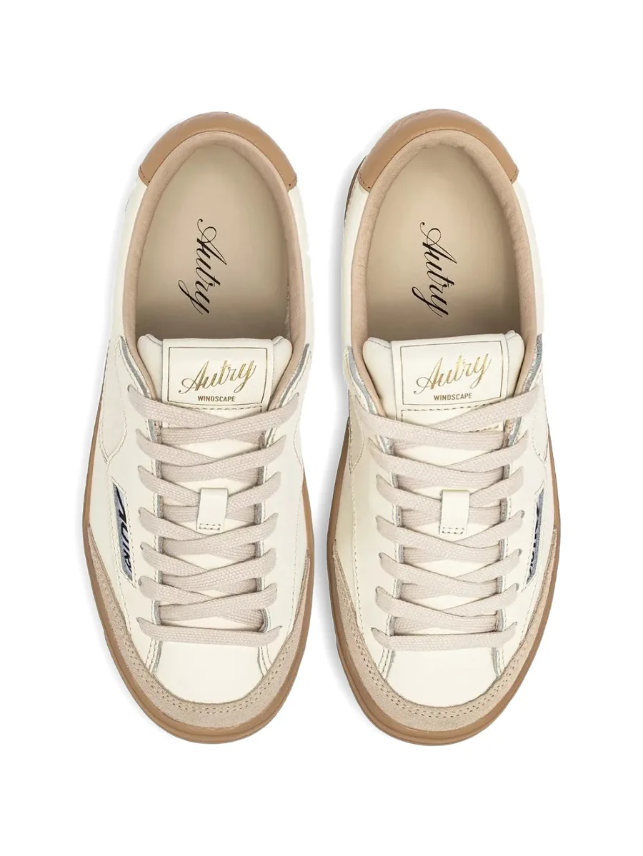 Windscape logo-patch leather sneakers 8