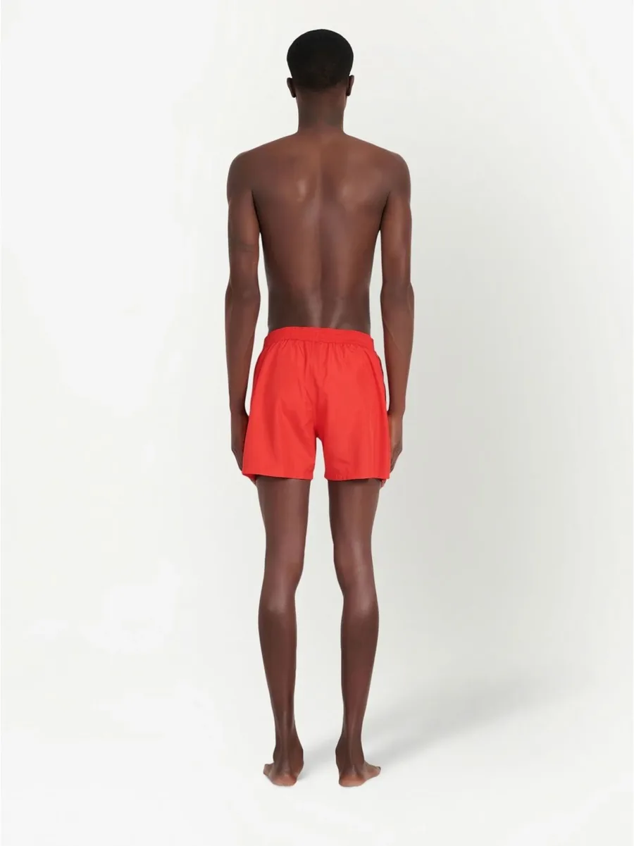 metallic-logo swim shorts 7