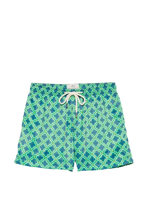 Pantelleria geometric-print swim shorts
