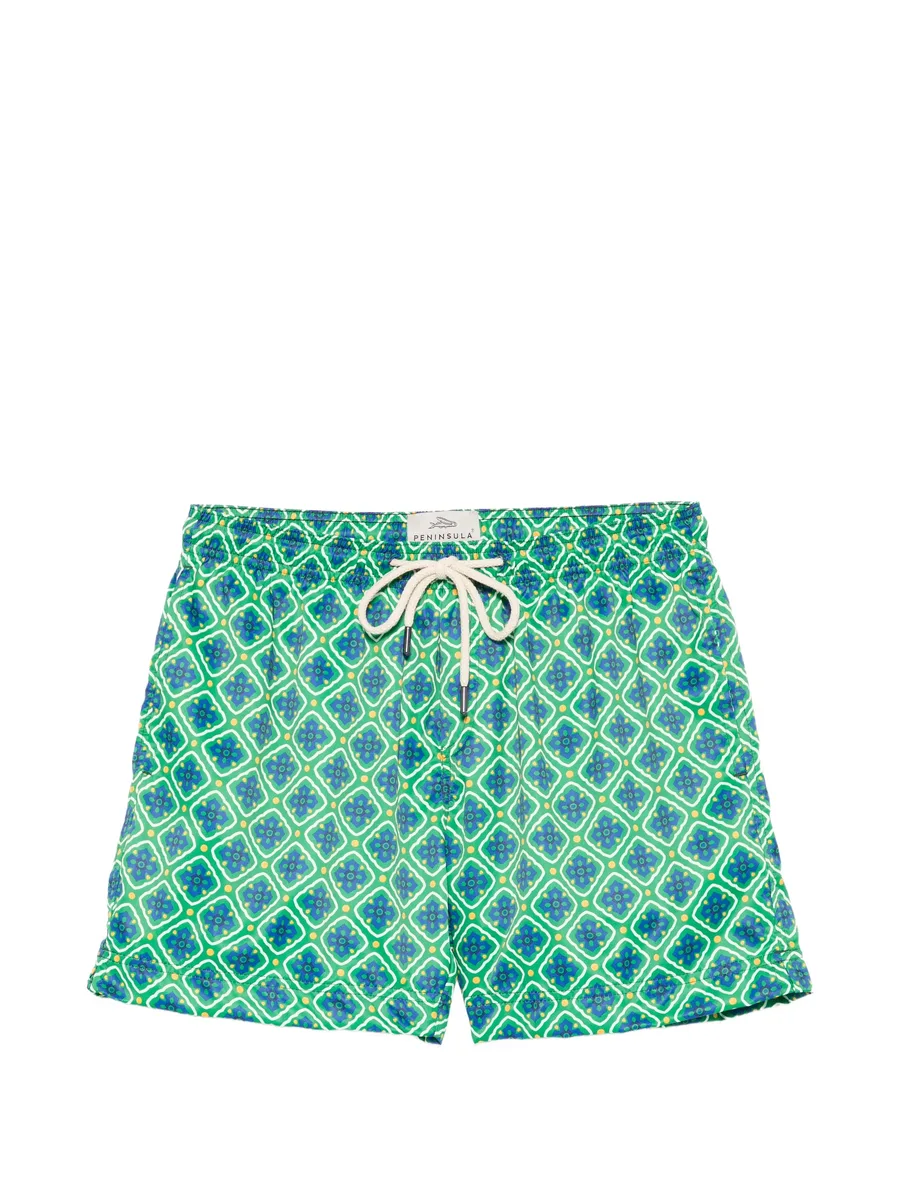 Pantelleria geometric-print swim shorts 2