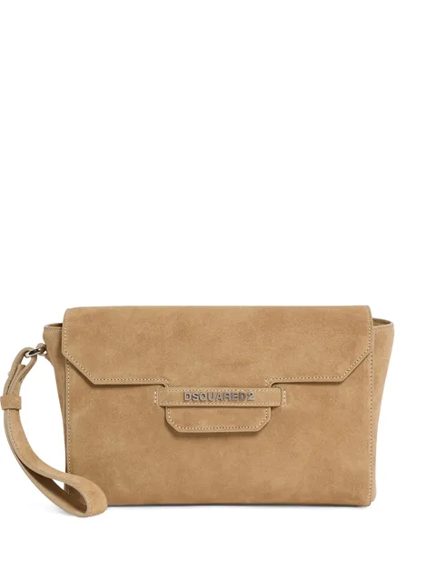 Twin top-handle clutch bag