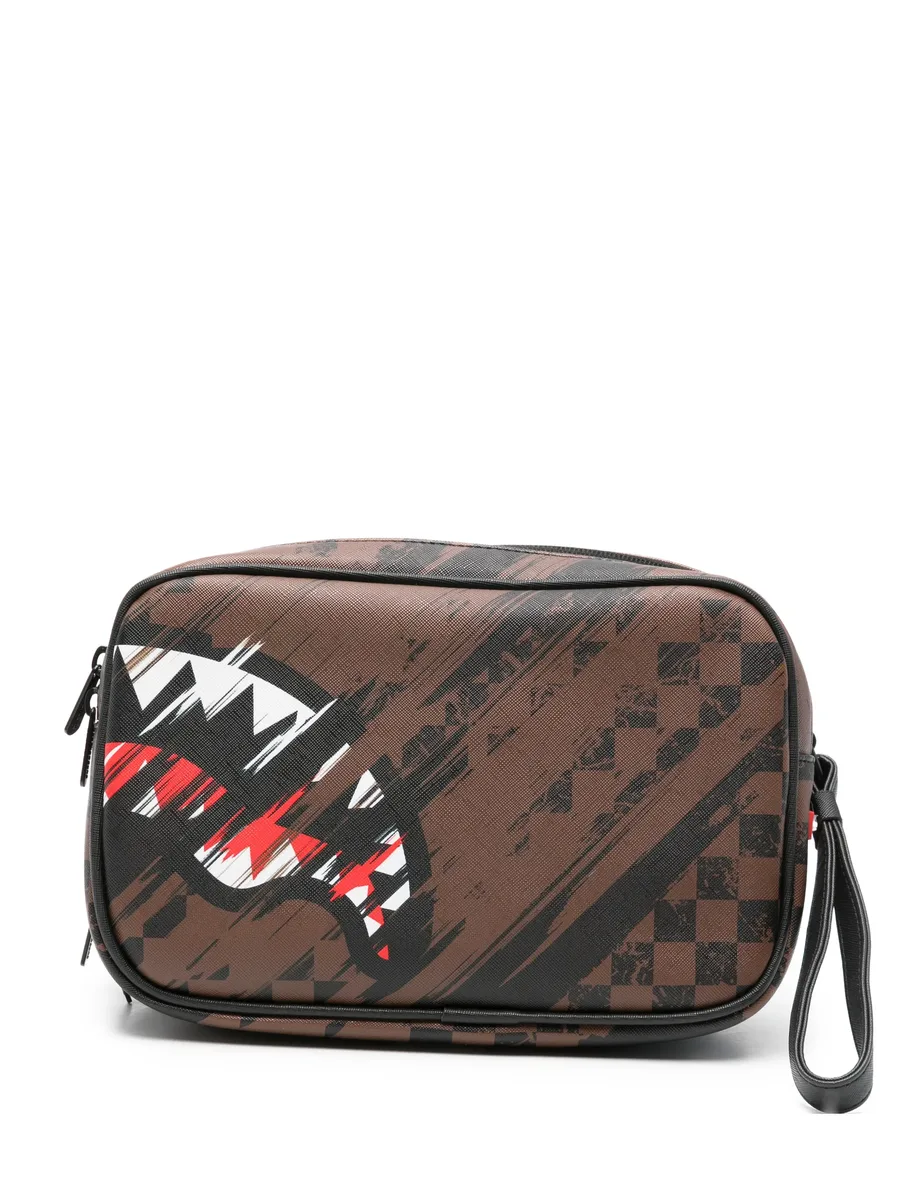 Shark Mouth checkered clutch bag 2