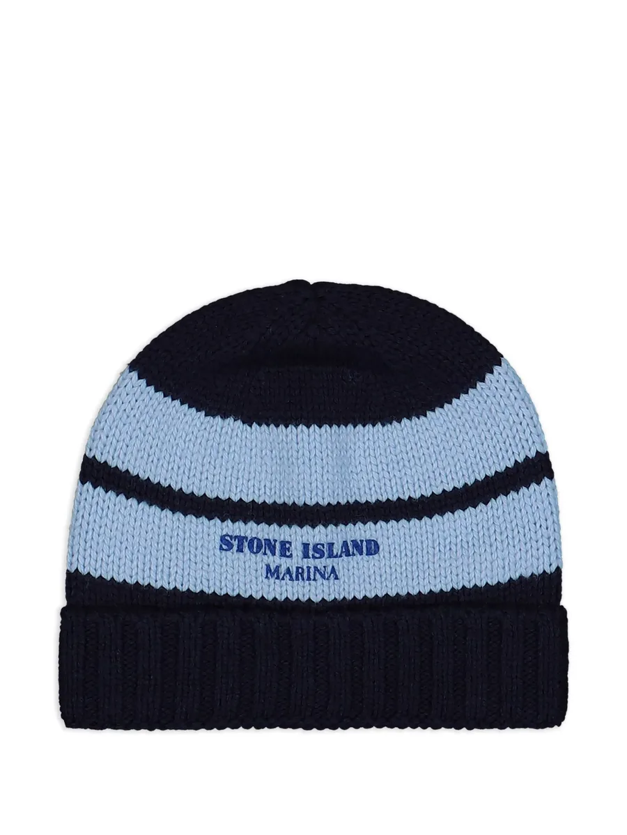 striped-pattern beanie 2