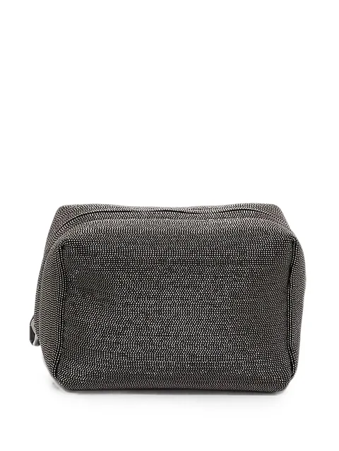 Monili-embellished clutch bag