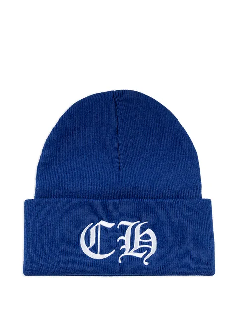logo-embroidered beanie hat