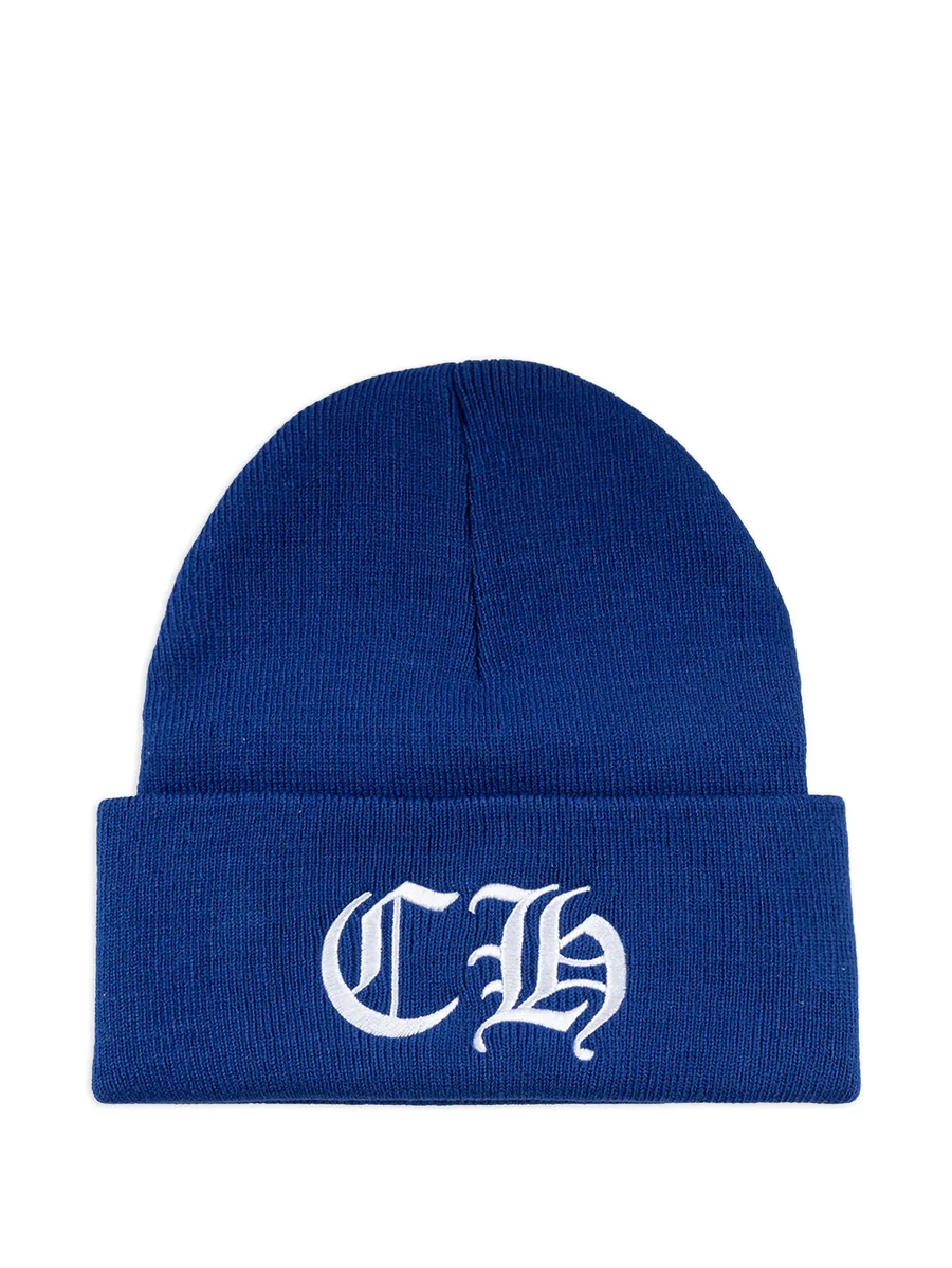 logo-embroidered beanie hat 1